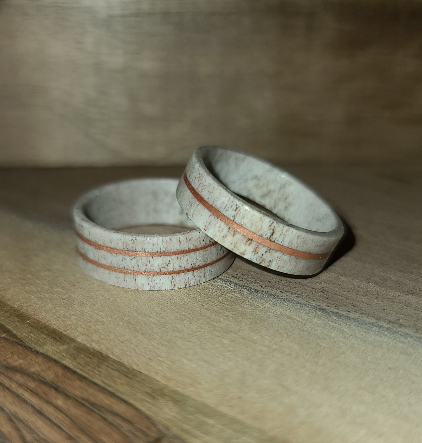Antler Ring with Metal Inlay